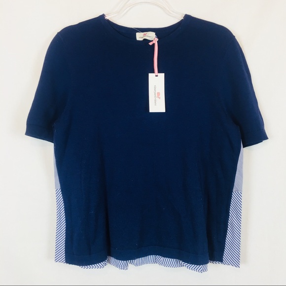 Vineyard Vines Sweaters - Vineyard Vines | Tiered Mixed Media Sweater M NWT